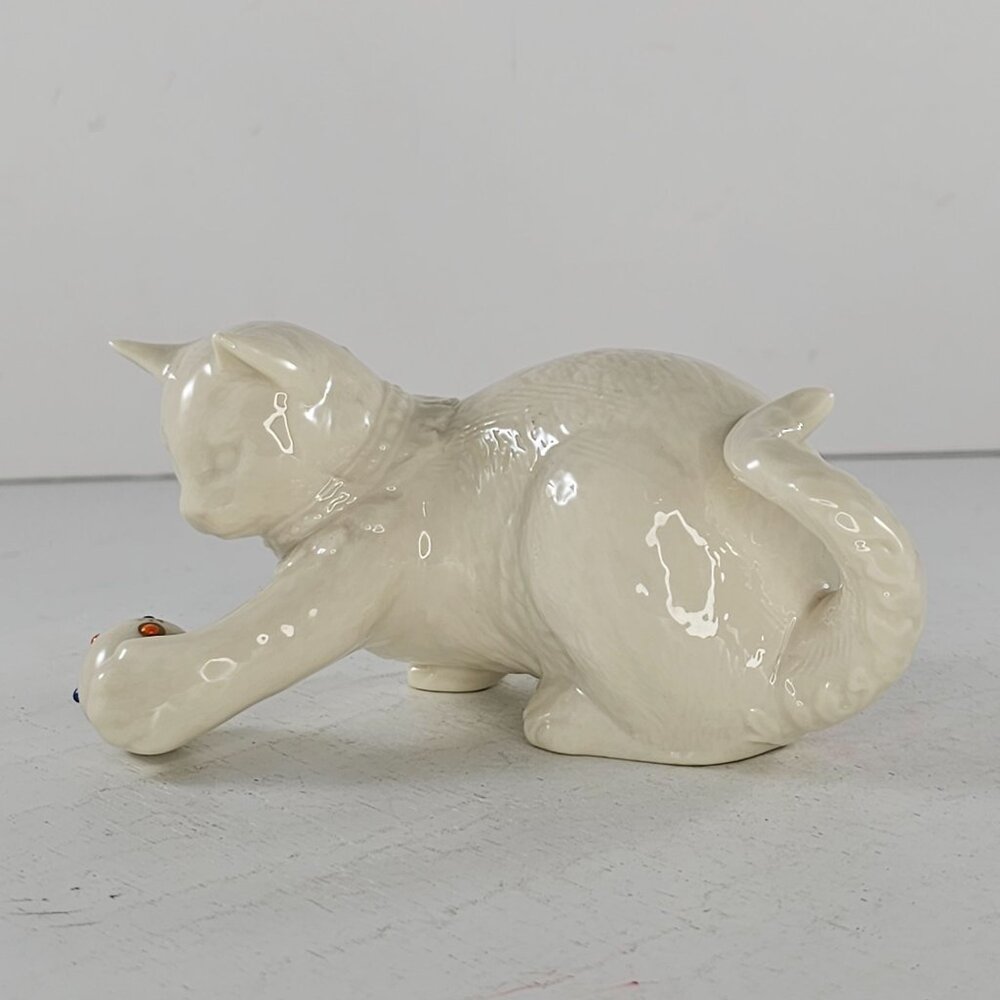 Lenox China Jewels Collection Cat Kitten Playing With Ball Figurine - Picture 2 of 8